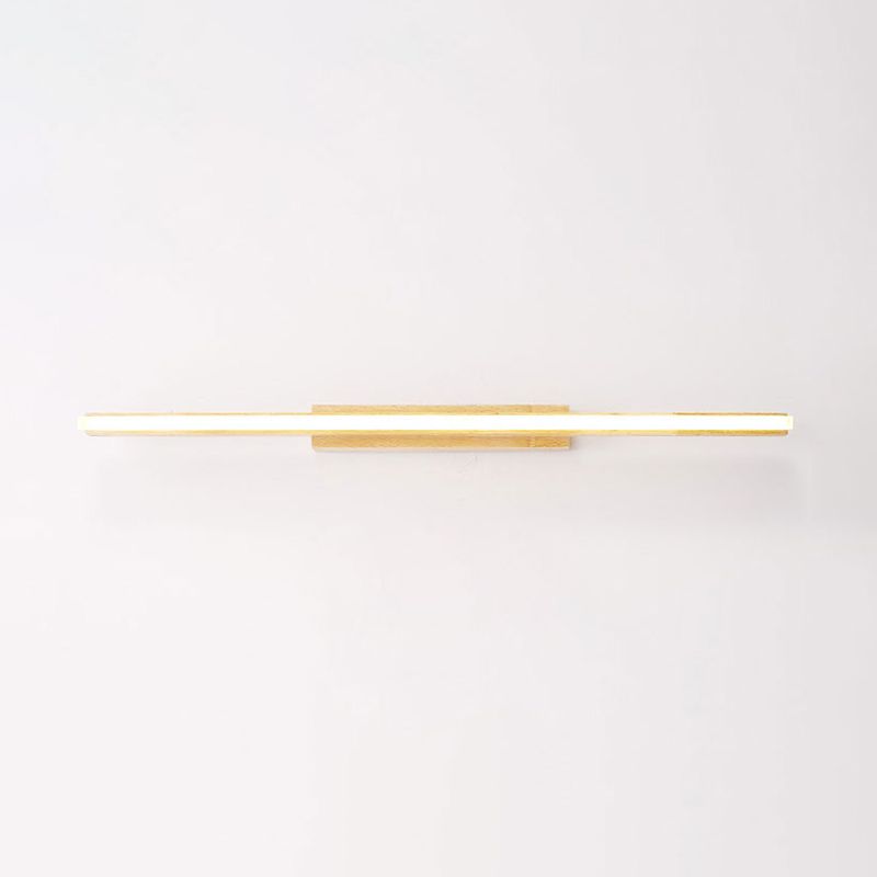 Lampe murale à LED de couleur de journal dans la lumière murale linéaire en bois de style concis moderne avec nuance acrylique