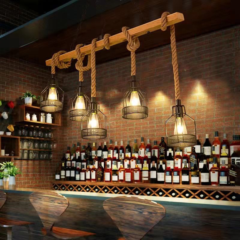 5 îlot de cuisine légère pendentif éclairage de l'île linéaire éclairage de l'île contemporaine