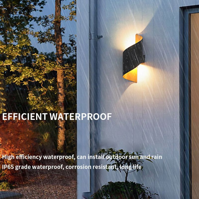 Luces apliques de 2 luces de estilo moderno lámparas de pared de aluminio envueltas en blanco y negro