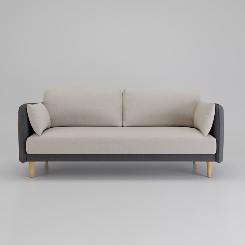 Contemporary Pillow Top Arm slipcovered Sofa 31.5"High Velvet Loose Back Sofa