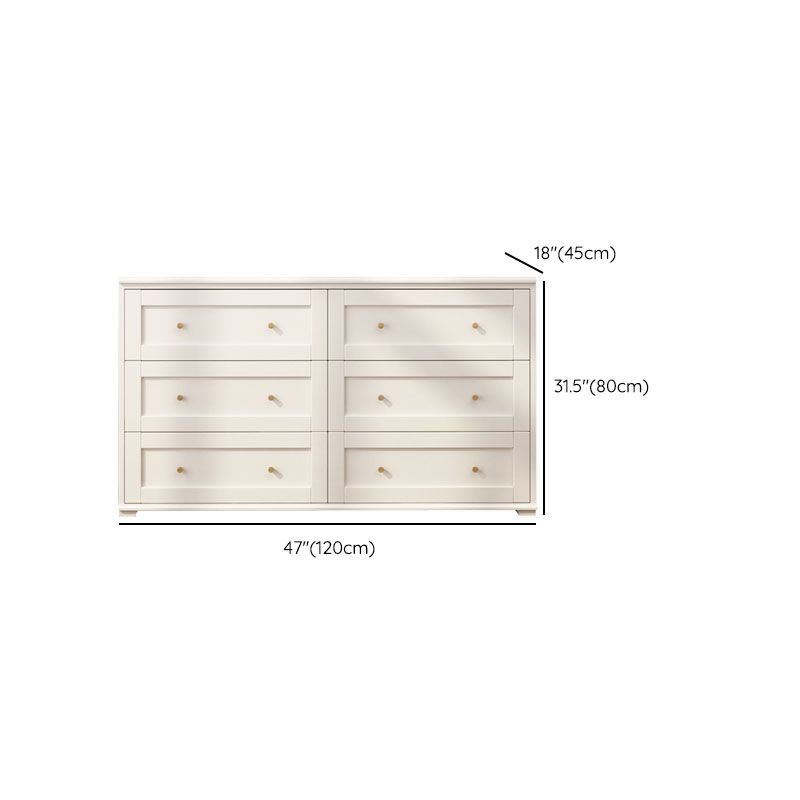 Modern Horizontal Double Dresser Birch Wood Storage Dresser for Bedroom