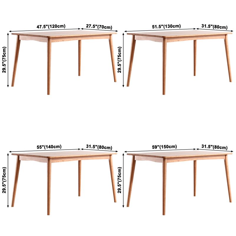 Contemporary Style 4-foot Furniture Solid Wood Dining Table Rectangle for Home