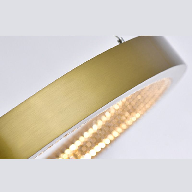 Fissature per illuminazione lampadario multi-testa lampada lampadario moderno ad anello con tonalità acrilica chiara