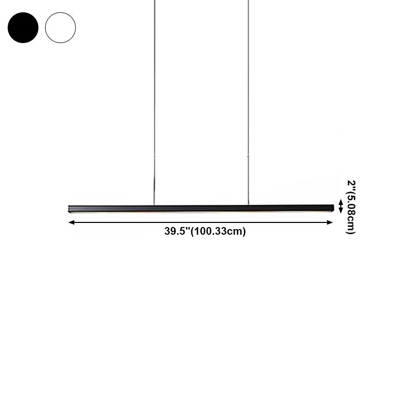 LED einfache Anhängerlampe Küche Esszimmer Moderner langer Kronleuchterleuchte für lange Streifen