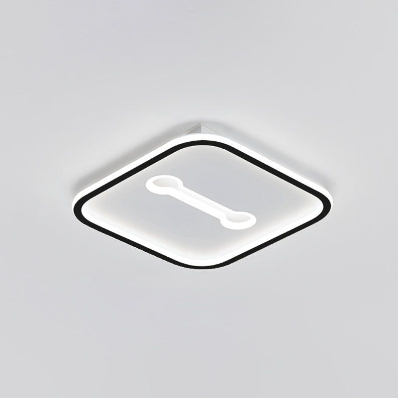 Geometrical Shape Bedroom Flush Mount Lighting Metal Minimalist LED Flush Mount Fixture