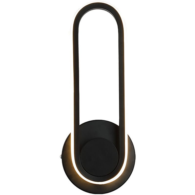 1-Light Oval Wall Mount Light Modern Style Metal Wall Lighting Ideas