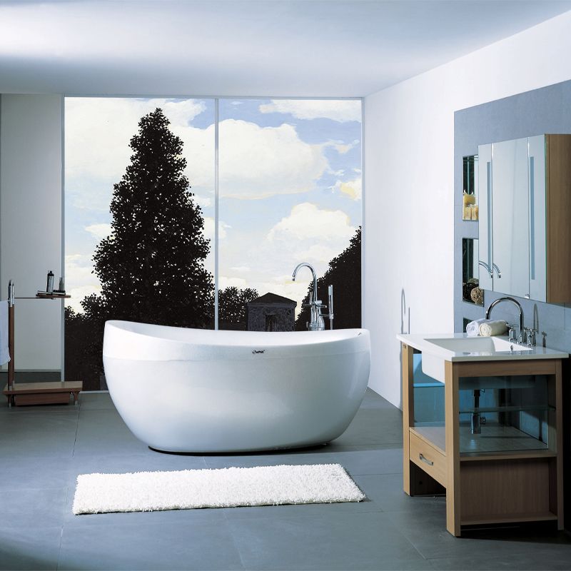 Big Surrealist Wall Covering Murals Black-Blue The Empire of Light Wall Art, Made to Measure