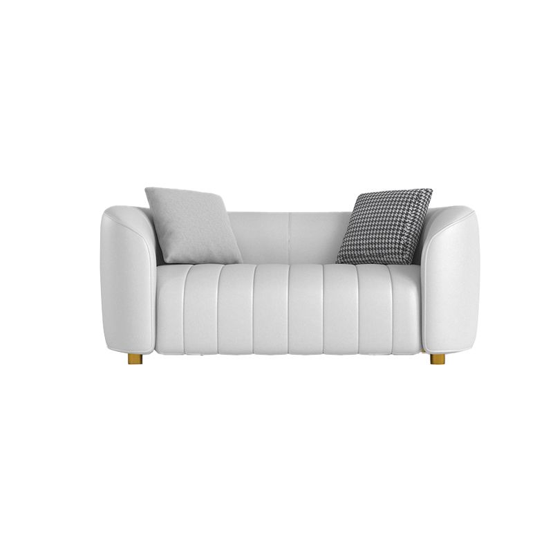 22.83" Wide Tuxedo Arm Sofa White Standard Sofa for Living Room