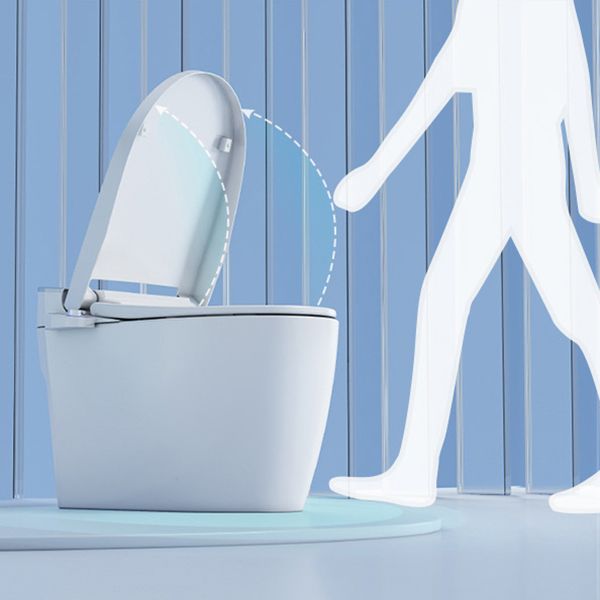 Contemporary 1-Piece Bidet Toilet Floor Mounted White Toilet Bowl for Bathroom