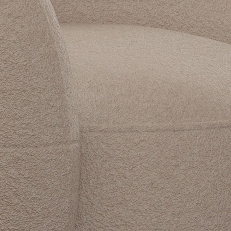 Gray Wool Sloped Arm Sofa Contemporary Curved Sofa for Living Room