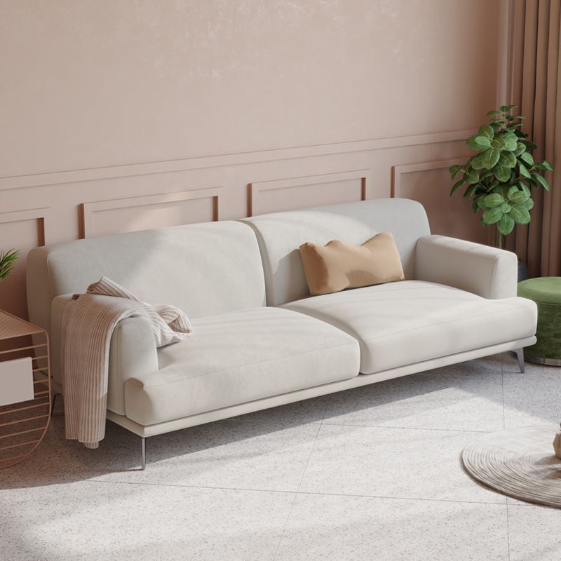 Velvet Tight Back Sofa with Recessed Arm for Living Room 31.5" High