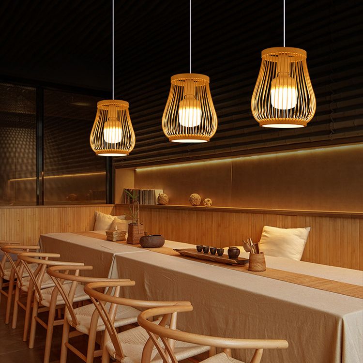 Chinesische Anhänger Beleuchtungskörper Rattan Hanges Licht mit hängenden Kabel für das Restaurant