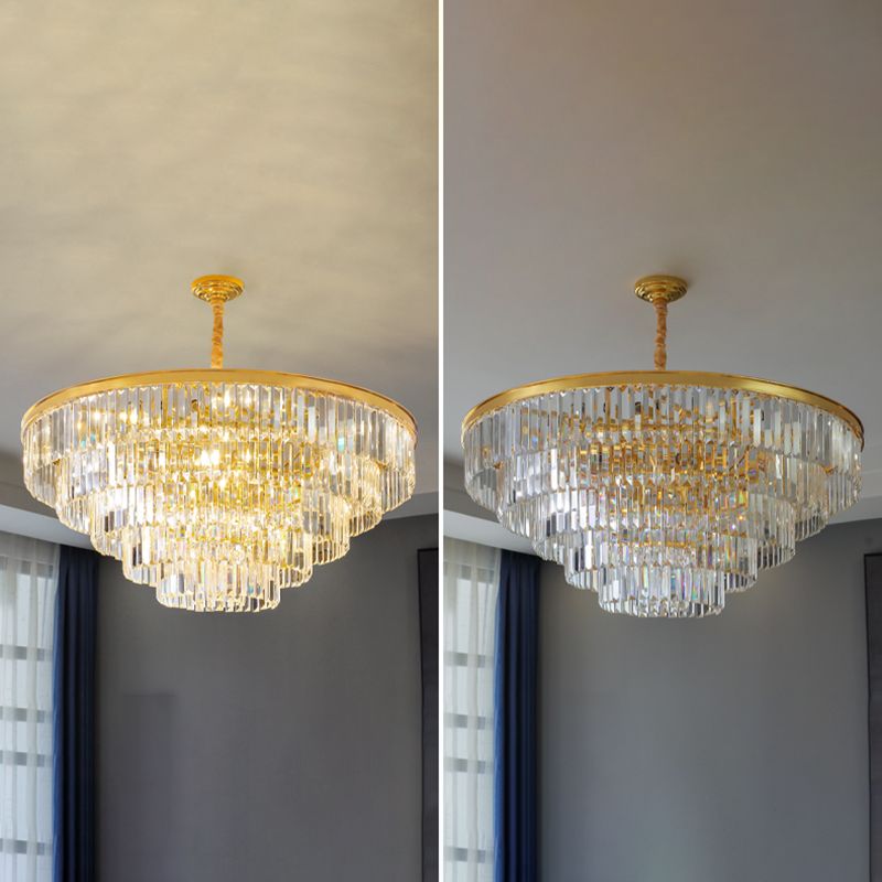 Modern Geometric Chandelier Lights Crystal Chandelier Lighting Fixtures for Living Room
