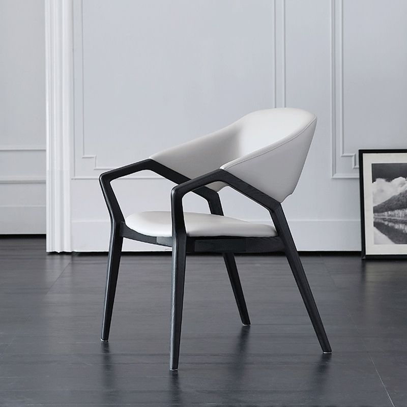 Contemporary Kitchen Dining Arm Chair Open Back Dining Chair