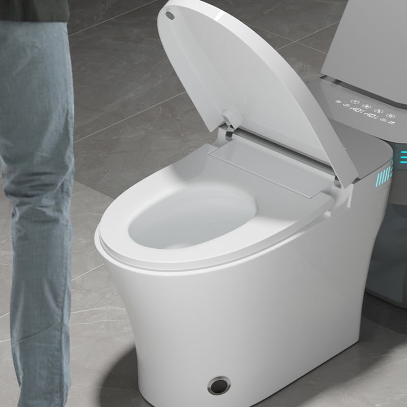 Contemporary Floor Mount Toilet Heated Seat Included Urine Toilet for Bathroom