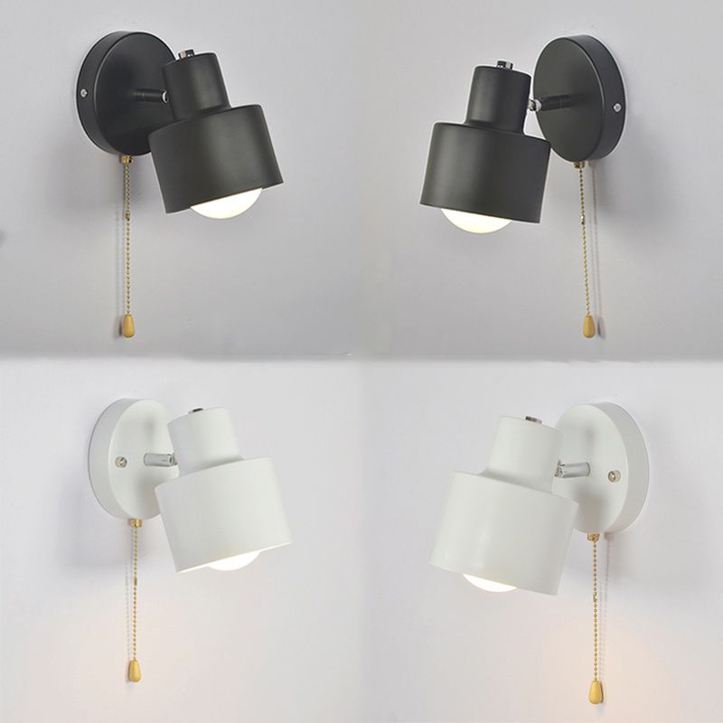 Modern Style Cylinder Sconce Lights Metal 1 Light Wall Mounted Lighting