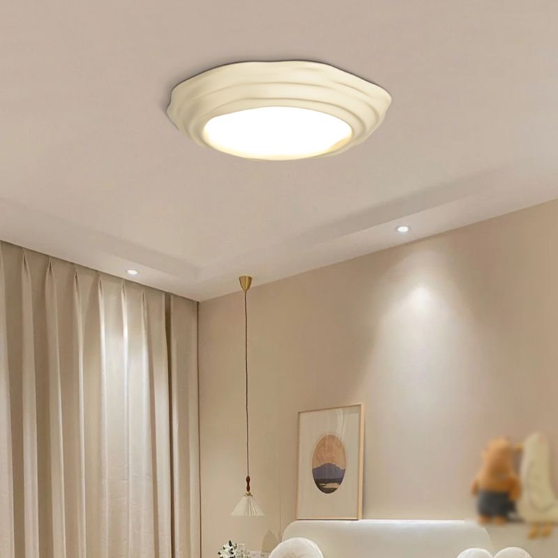 Nordic Style Flush Mount Ceiling Light Fixture with Resin for Bedroom