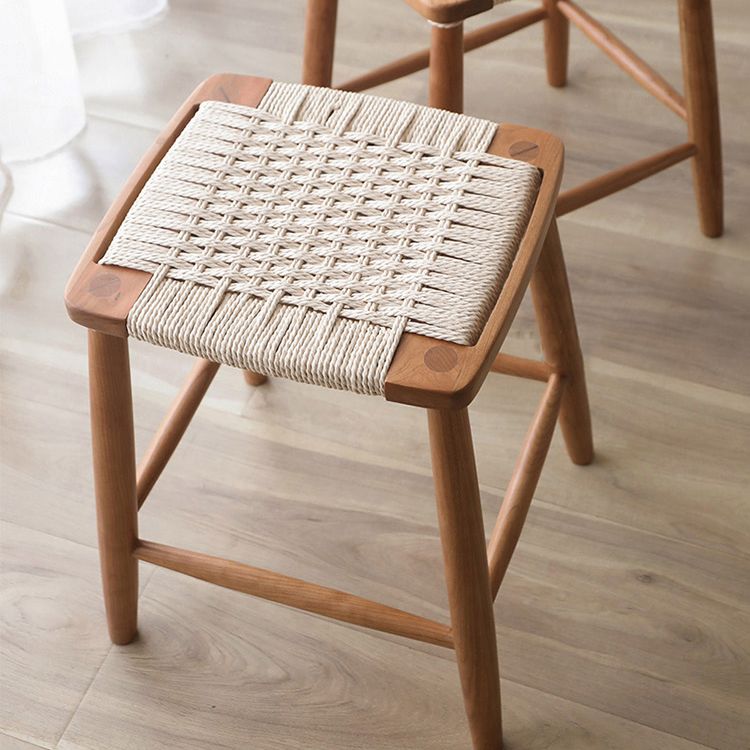 Contemporary Backless Bar Stools with Cherry Solid Wood Base