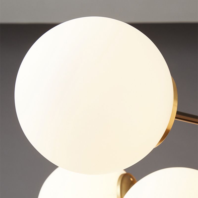 Forme sphérique en verre Sanging Chandelier Modern Style Multi Light Hanging Mount Fixture