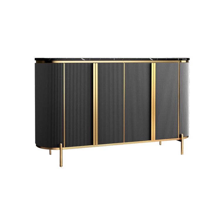 Glam Storage Sideboard Artificial Marble Top Sideboard for Living Room