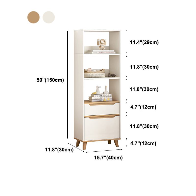 Open Back Bookcase Contemporary Engineer Wood Bookshelf for Home Office