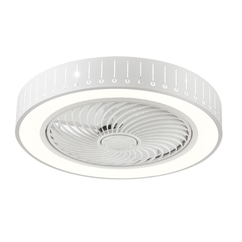 Ventola rotonda Light Light MODER MODER MODER METAL 1 Luce Luce Light in bianco