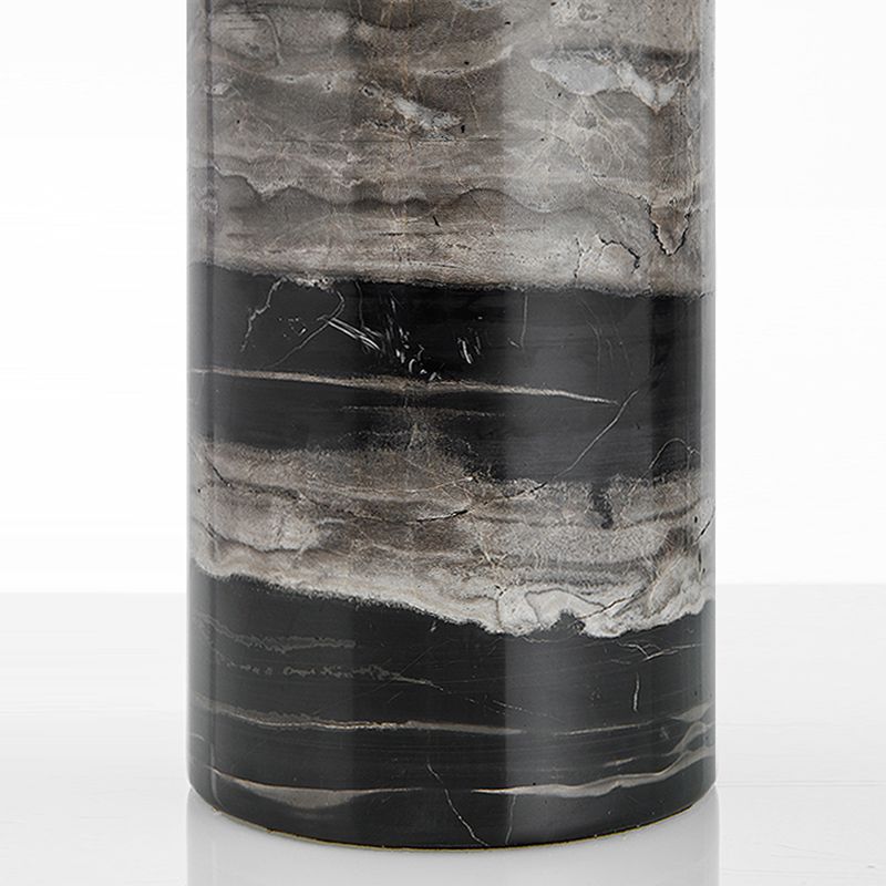 Iluminación de mesa de batería simplicidad tela 1 lámpara de noche de sala de estar con base de mármol en blanco