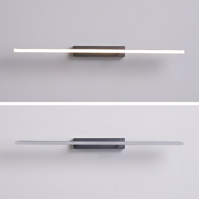 Black LED Linear Wall Sconce in Modern Luxury Style Aluminium Wall Lamp with Acrylic Shade