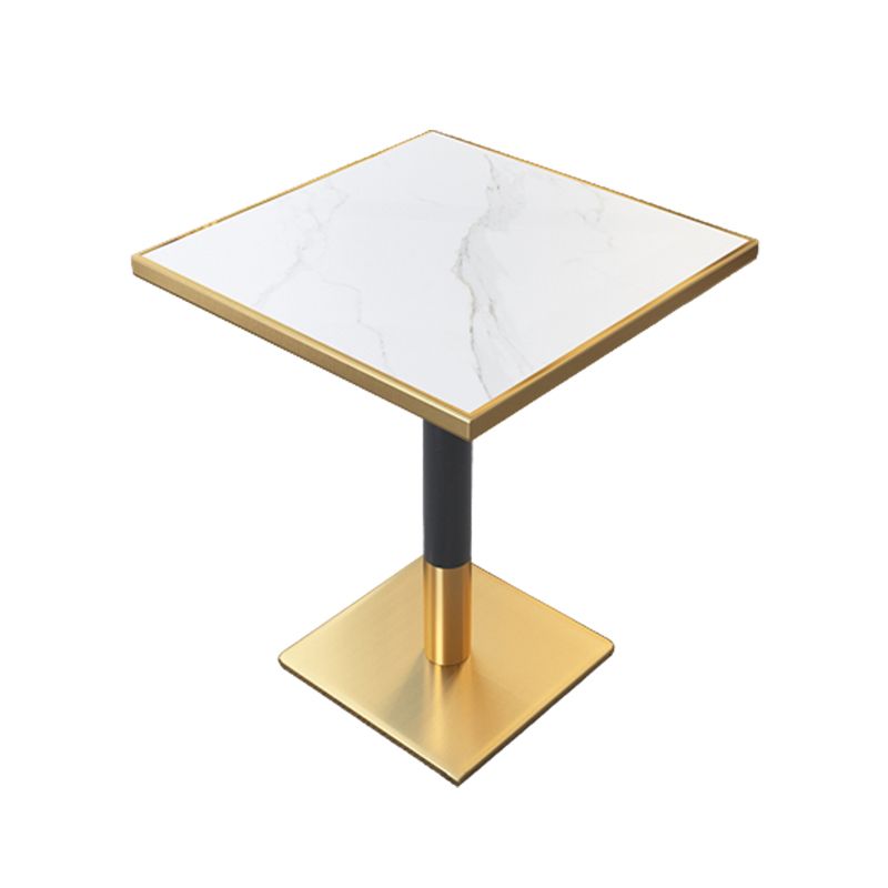 Glam Pedestal Coffee Table Set Slate Rectangular Coffee Table Set for Home