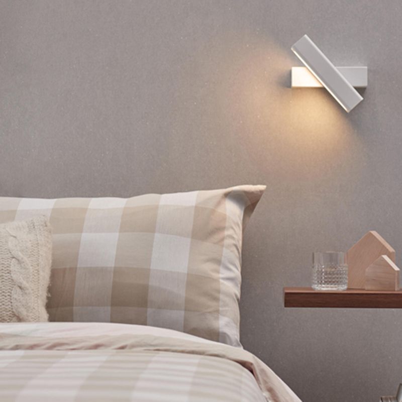 Rectangle Shape Metal Wall Lighting Idea Modern Style 1 Light Wall Light Fixture