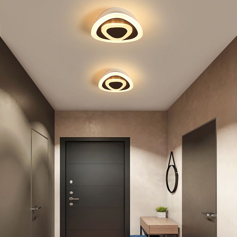 Modern Minimalist Style Flush Mount Ceiling Lighting Fixture Acrylique 1 Light Flushmount
