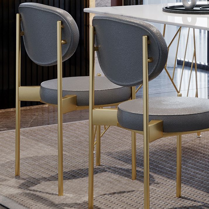 White Stone Top Dining Table Set 1/2/5 Pieces Contemporary Indoor Dinette Set