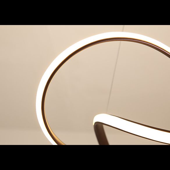 Modern Twist Suspended Lighting Fixture Metallic Pendant Lighting Fixtures for Restaurant