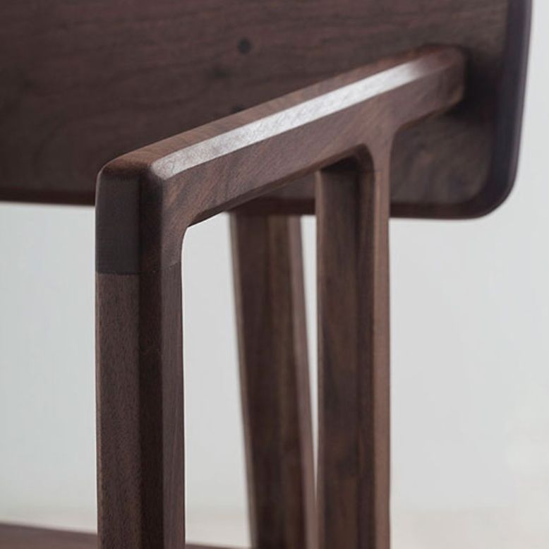 Solid Wood Arm Chair Open Back Dining Arm Chair for Dining Room