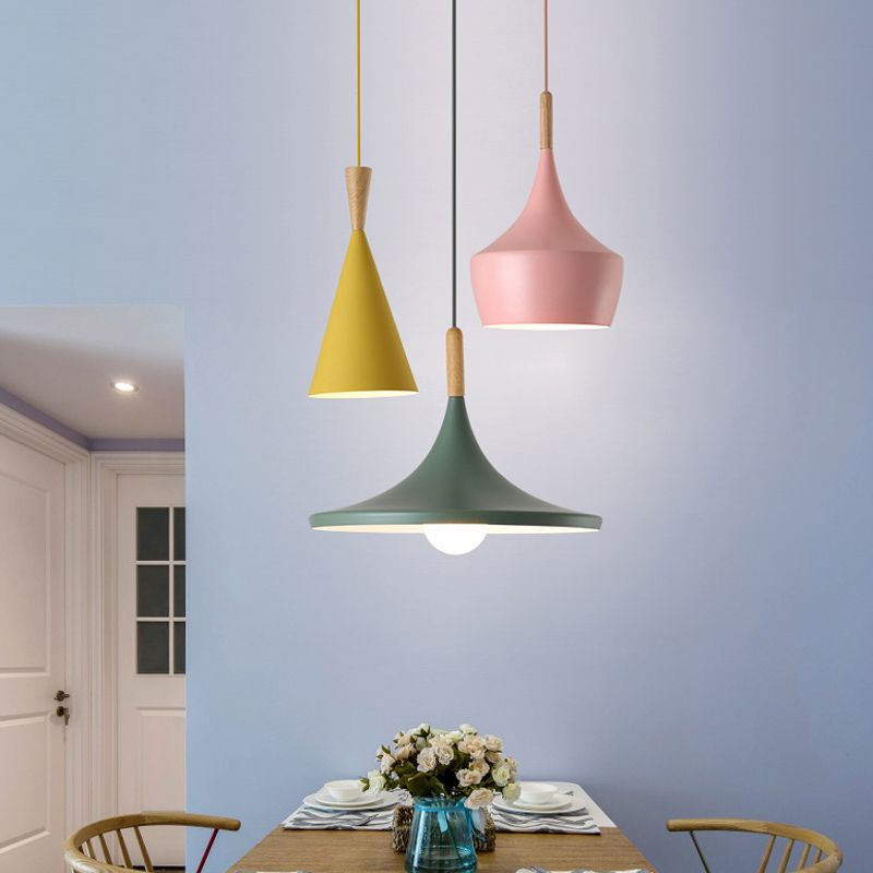 Aluminum 1-Light Pendant Lamp Creative Hanging Fixture for Dining Room