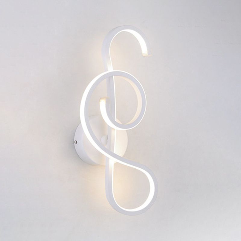 Moderno minimalista a parete LED Light Light Alluminio Sconcetto parete lineare con tonalità di plastica