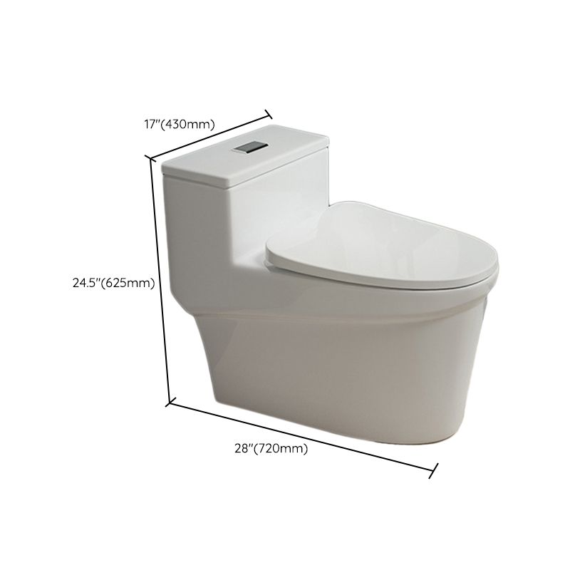 Traditional Toilet Bowl One Piece Toilet Floor Mounted Siphon Jet Flush Toilet