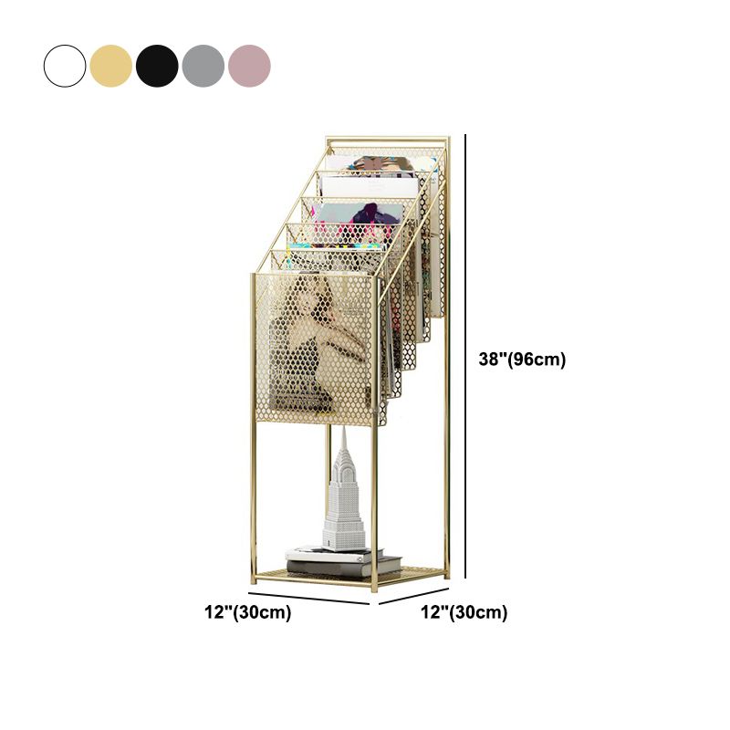 Contemporary Style Step Bookcase Metal Closed Back Bookshelf,36.6" H x 11.8" W