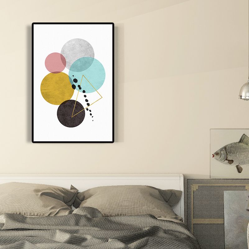 Modernistische geometrische canvasafdrukken veelkleurige huismuurkunstdecoratie voor zitkamer