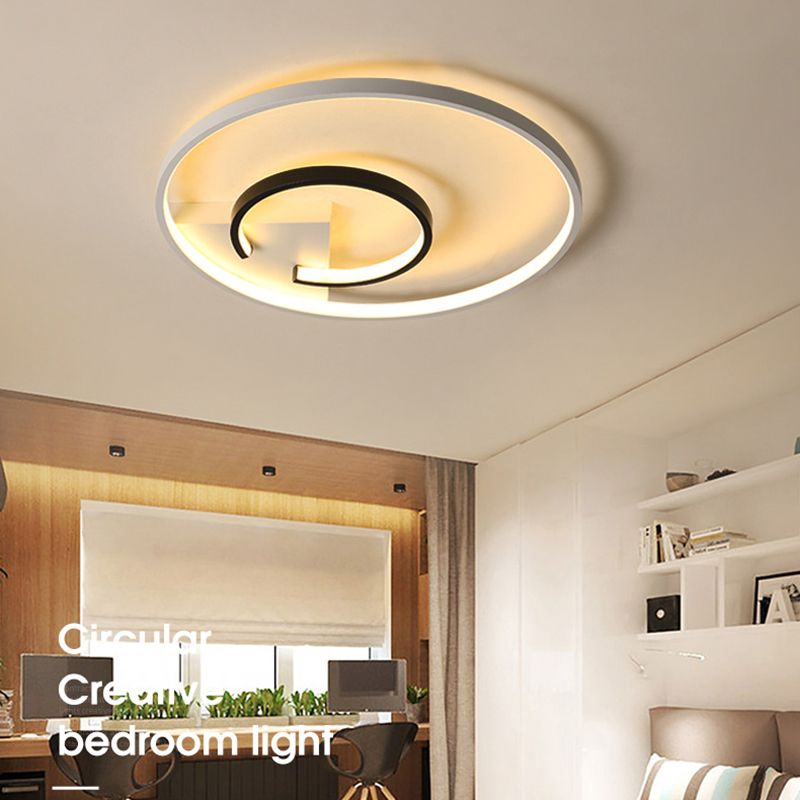Montaje de techo de LED de estilo minimalista de techo de círculo de aluminio