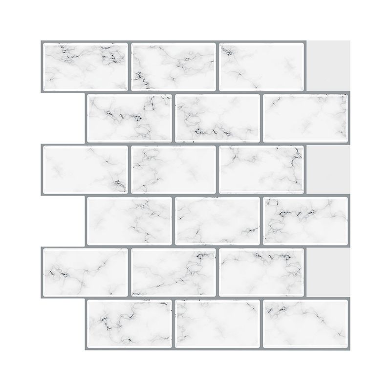 Countryside Marble Brick Wallpapers Grey Self-Adhesive Wall Decor for Kitchen Backsplash