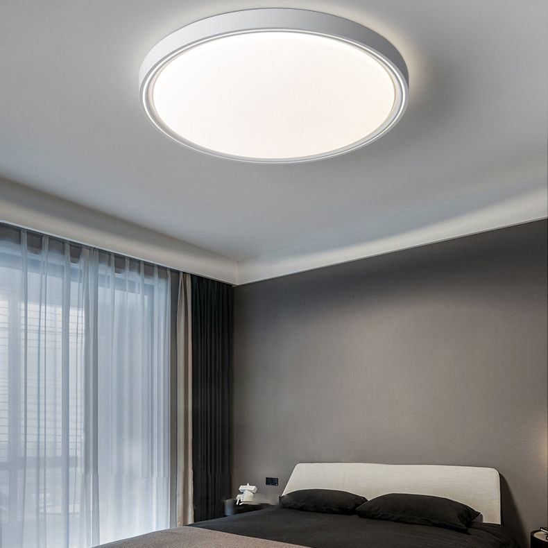 Plafoniera a LED circolare in acrilico in moderna semplicità apparecchio da soffitto in ferro battuto per camera da letto