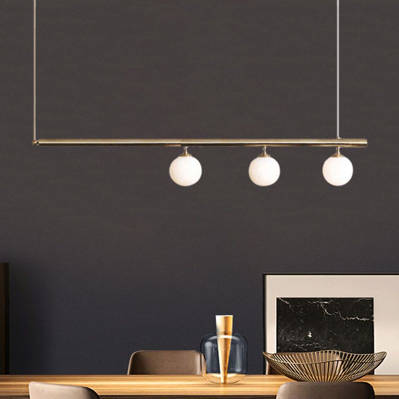 Post moderno a bolle tonalità lampadario lineare lampadario in vetro oro lampada appesa per sala da pranzo