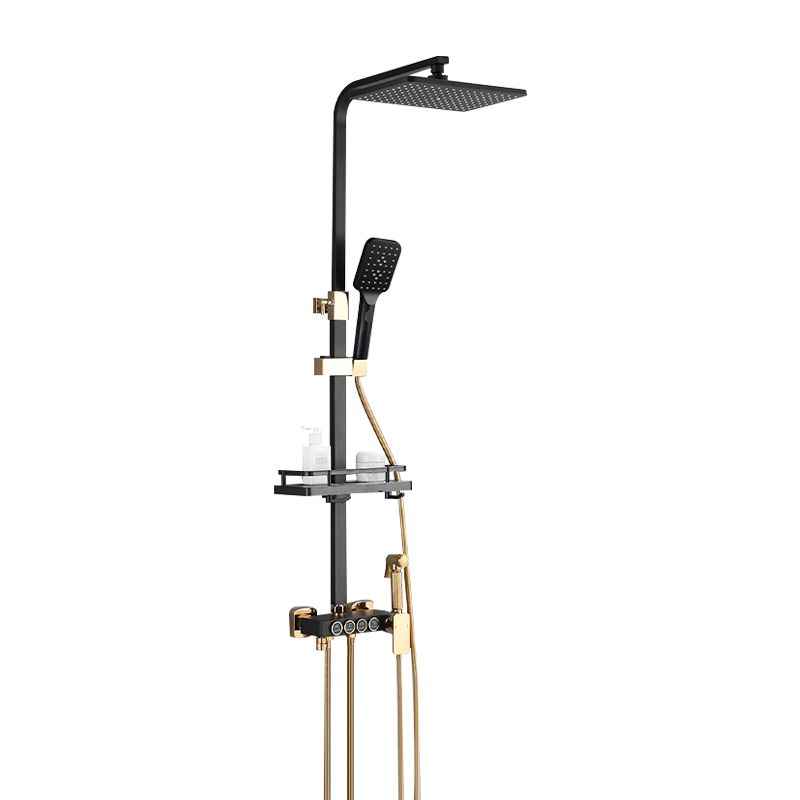 Modern Style Shower System Handle Lever Wall Mounted Copper Shower System