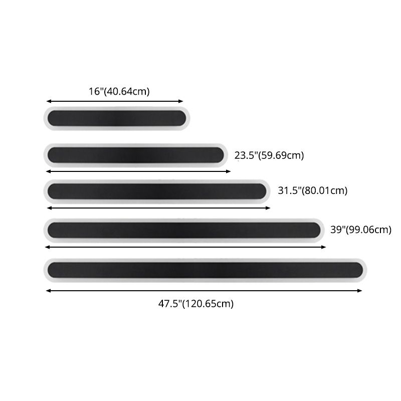 LED Line Shaped Wall Sconce Postmodern Style Acrylic Wall Mount Light Fixture