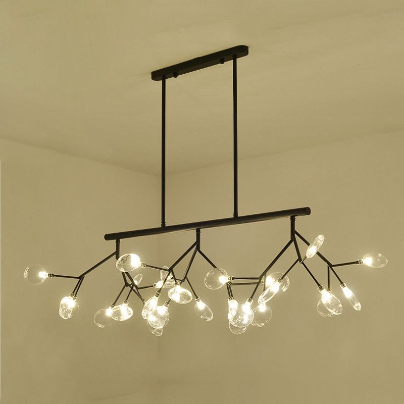 Partido de iluminación de la isla Fireflies colgante de isla de metal de estilo minimalista para comedor