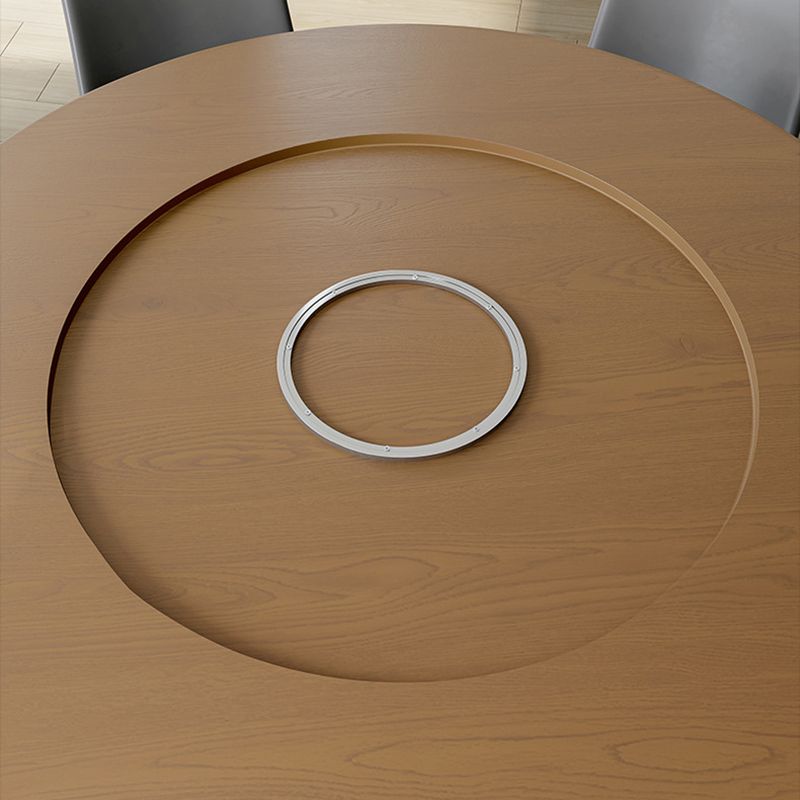 Modern Dining Table Set 1/3/4/5 Pcs Round Solid Wood Dining Table and Chairs