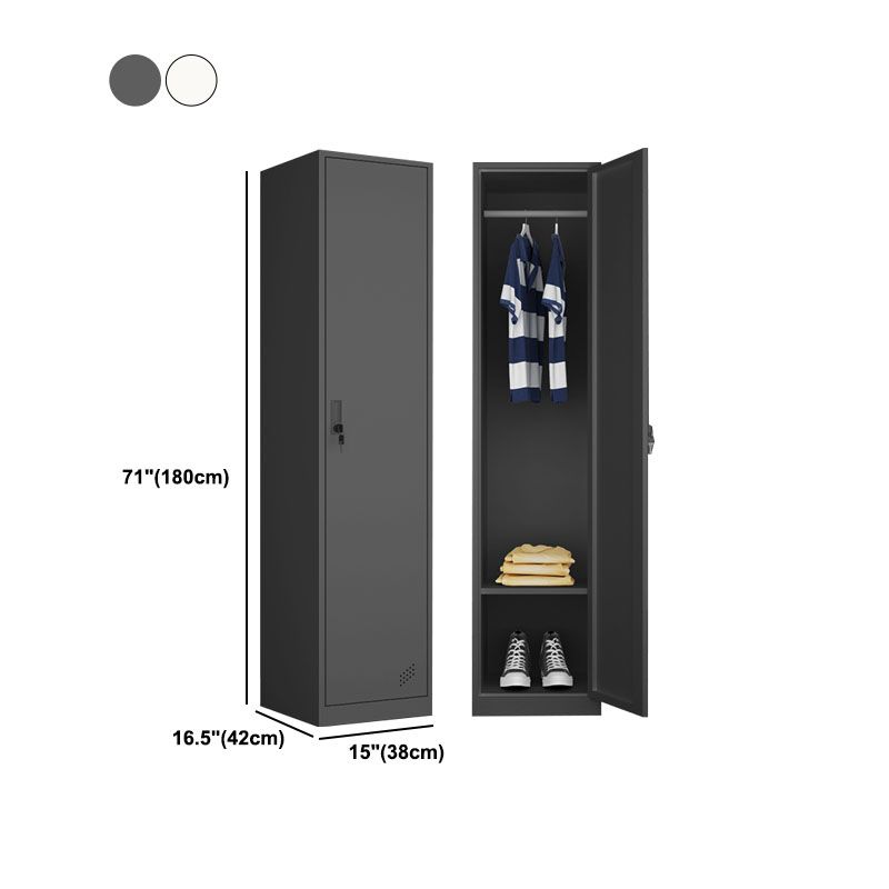 Steel Storage Cabinet Contemporary Wardrobe Armoire for Bedroom