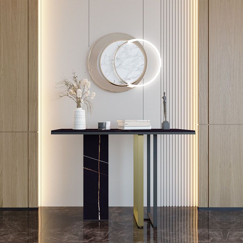Modern Stone Console Table 14" W Stain Resistant Accent Table for Hall