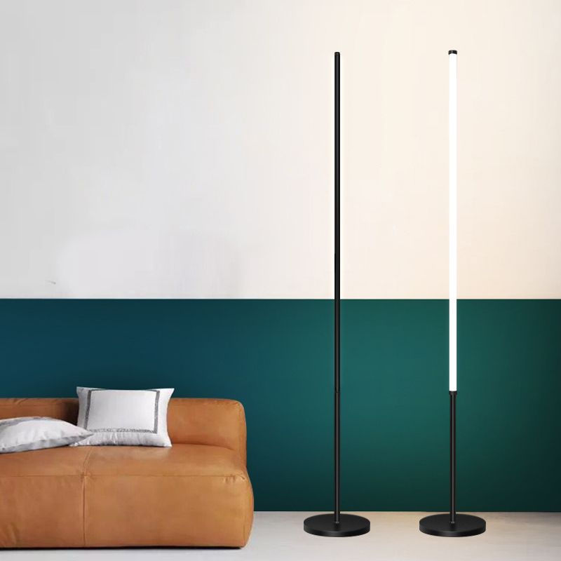 Nordic Strip Floor Lamp Metal 55" High LED Floor Light for Living Room